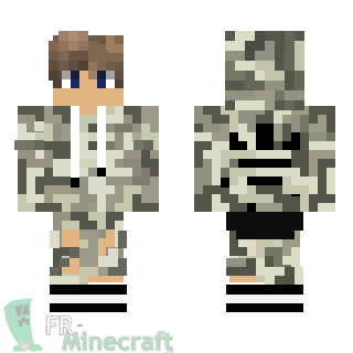 Aperçu de la skin Minecraft Garçon en tenu militaire