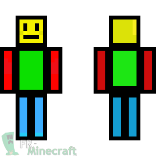 Aperçu de la skin Minecraft Cube multicolore