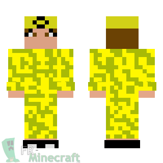 Aperçu de la skin Minecraft Garçon en jaune