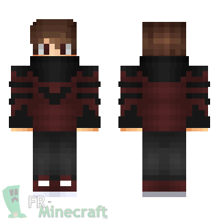 Aperçu de la skin Minecraft Garçon pull bordeaux