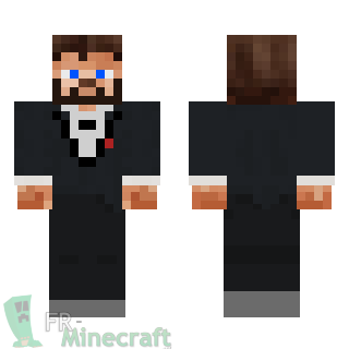 Aperçu de la skin Minecraft Steve barbu