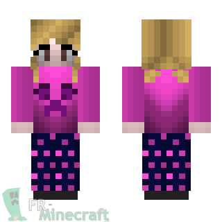 Aperçu de la skin Minecraft Fille en rose