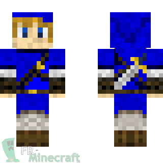 Aperçu de la skin Minecraft Link Bleu