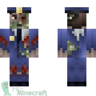Aperçu de la skin Minecraft Policier zombie infecté
