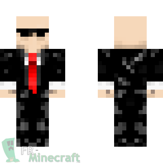 Aperçu de la skin Minecraft Hitman costumé