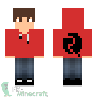 Aperçu de la skin Minecraft Garçon pull rouge