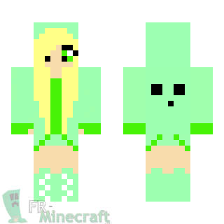 Aperçu de la skin Minecraft Fille déguisé en slime