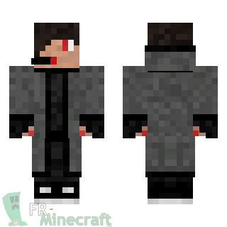 Aperçu de la skin Minecraft Garçon veste grise