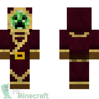 Aperçu de la skin Minecraft creeper mage