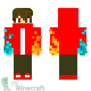 Aperçu de la skin Minecraft Garçon pull rouge