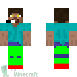 Aperçu de la skin Minecraft steve relooké