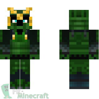 Aperçu de la skin Minecraft Samouraï vert