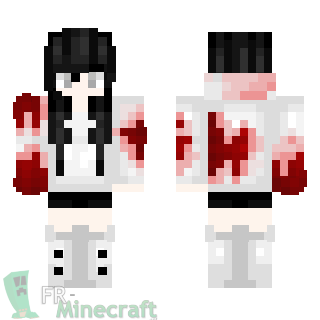 Aperçu de la skin Minecraft Fille en sang